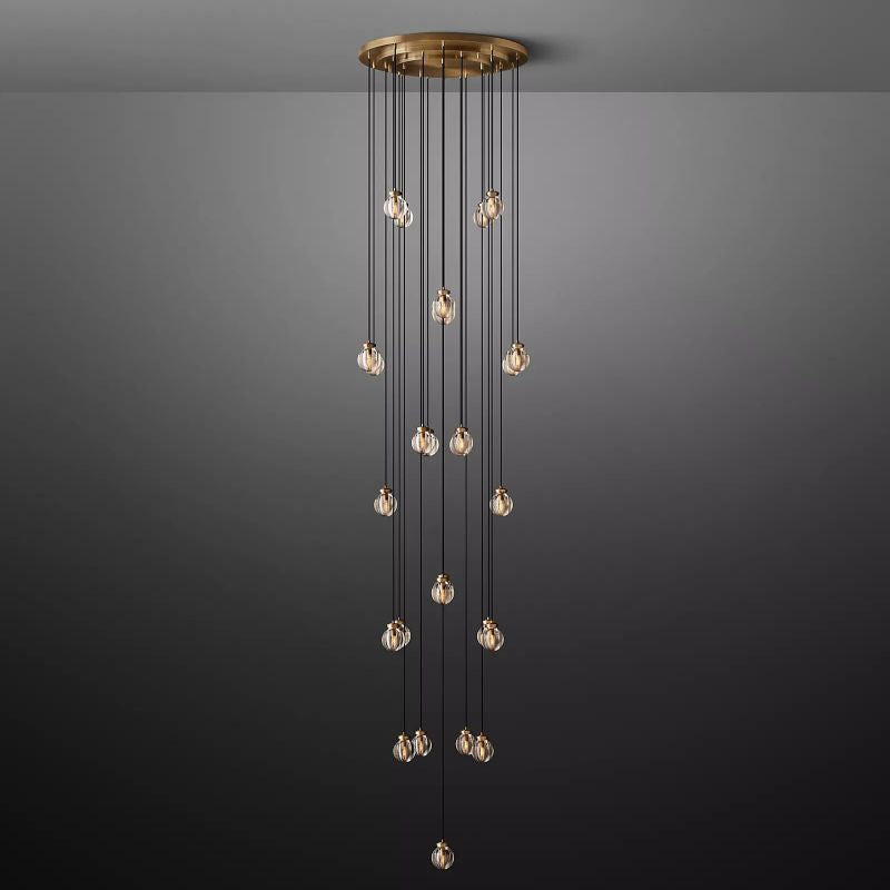 Pearl Spherical Modern Round Chandelier 38" - detail 8
