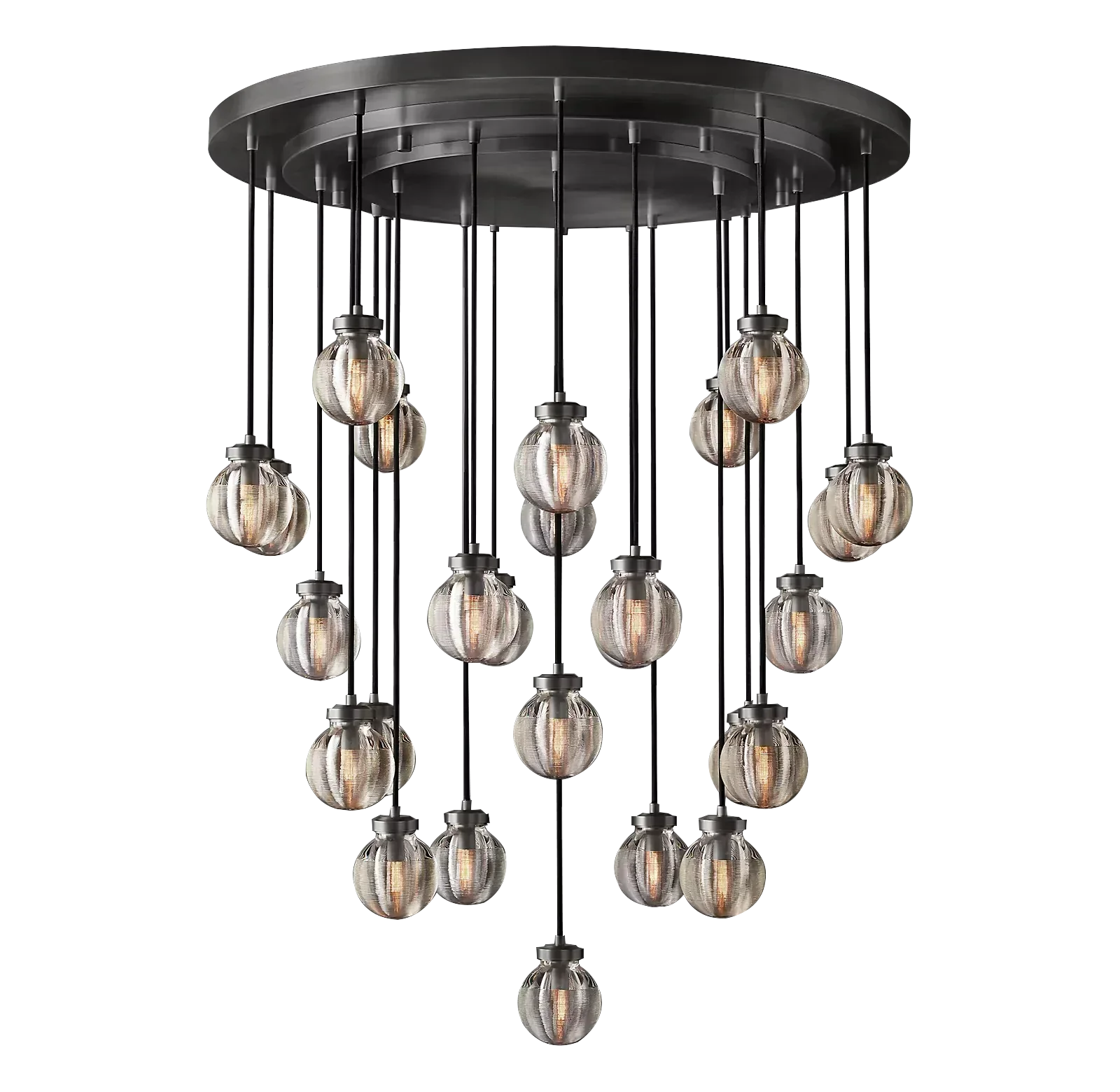 Pearl Spherical Modern Round Chandelier 38" - detail 2
