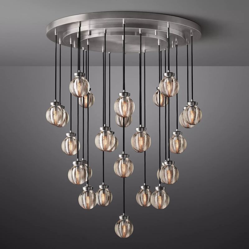 Pearl Spherical Modern Round Chandelier 38" - detail 7