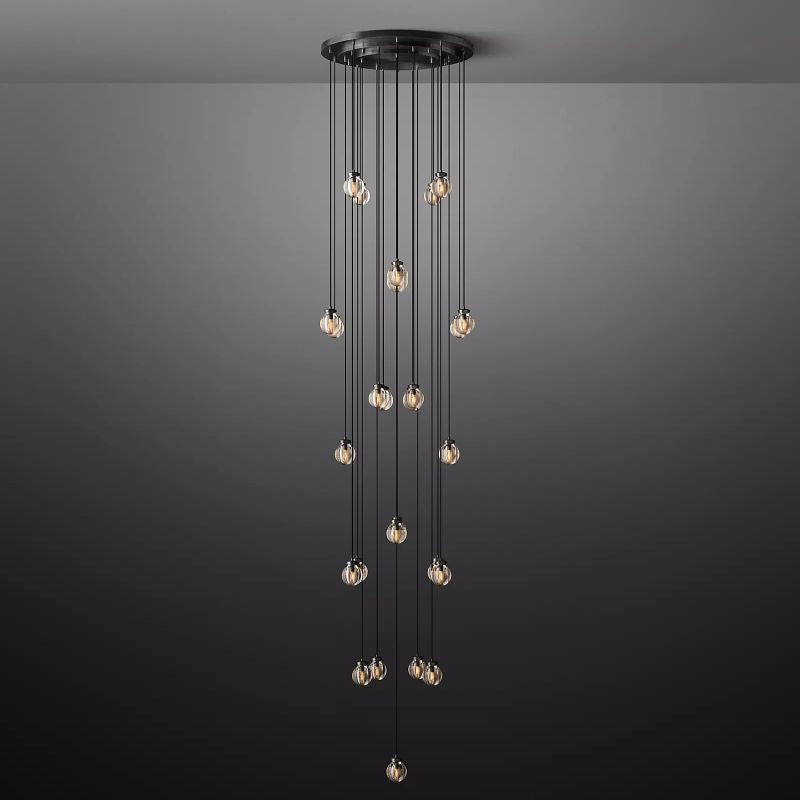 Pearl Spherical Modern Round Chandelier 38" - detail 9
