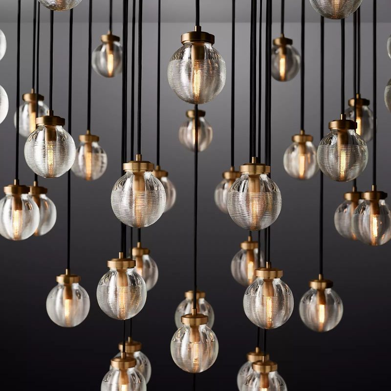 Pearl Spherical Modern Round Chandelier 48" - detail 11