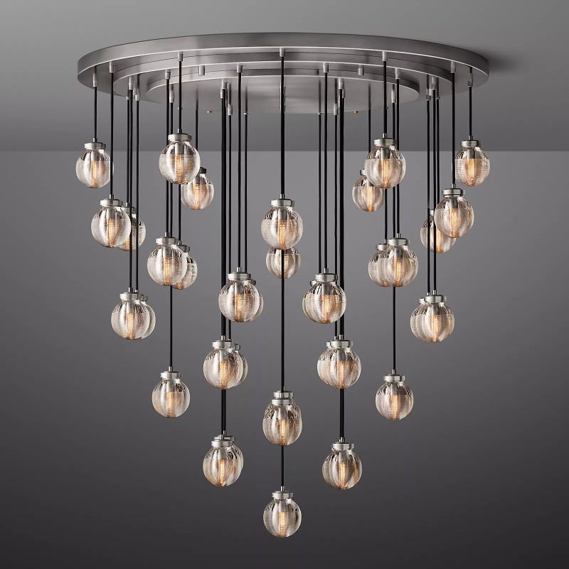 Pearl Spherical Modern Round Chandelier 48" - detail 7