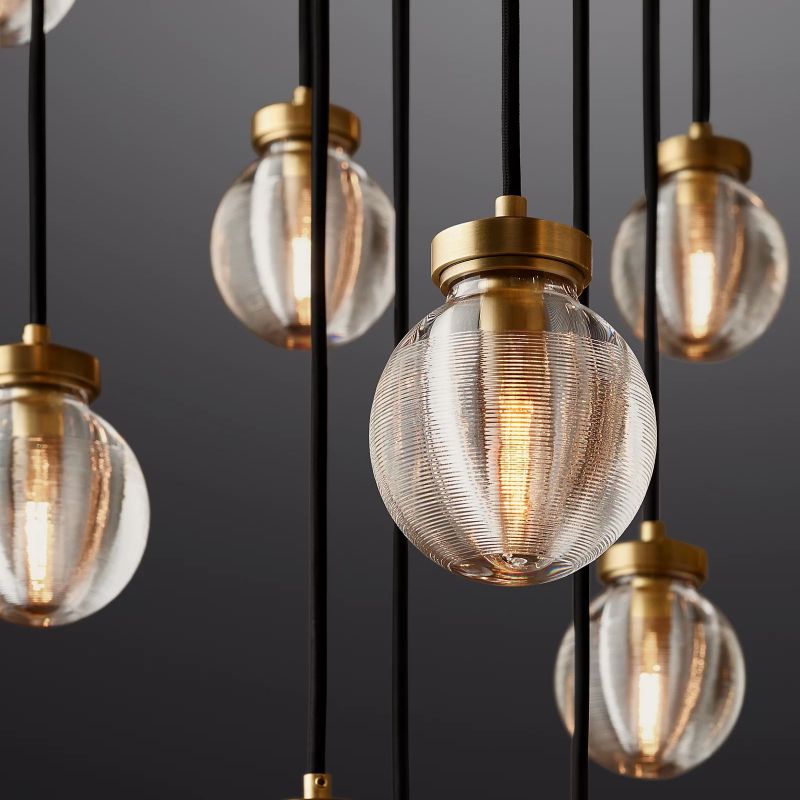 Pearl Spherical Modern Round Chandelier 60" - detail 11