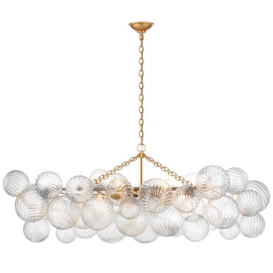 Safidiya Linear Chandelier 51" in glass and brass