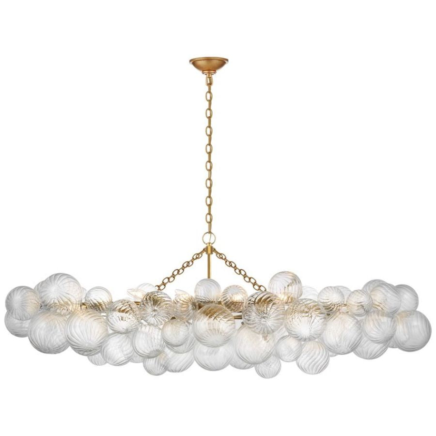 Safidiya Linear Chandelier 63" in glass and brass