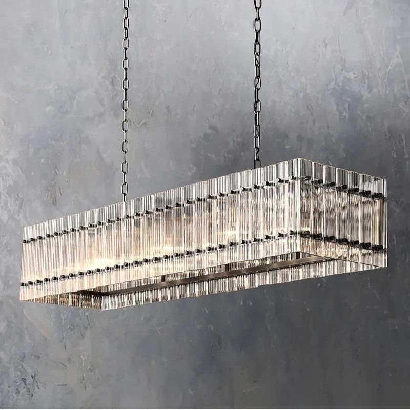 Serkan Rectangular Chandelier 54 inch detail view