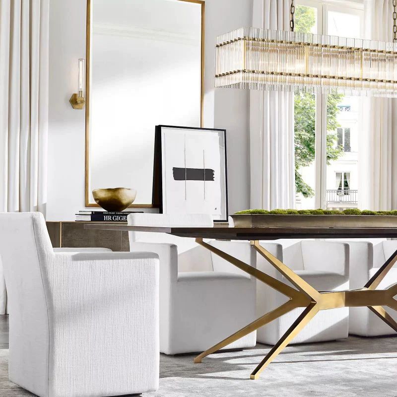 Serkan Rectangular Chandelier 54 inch detail view
