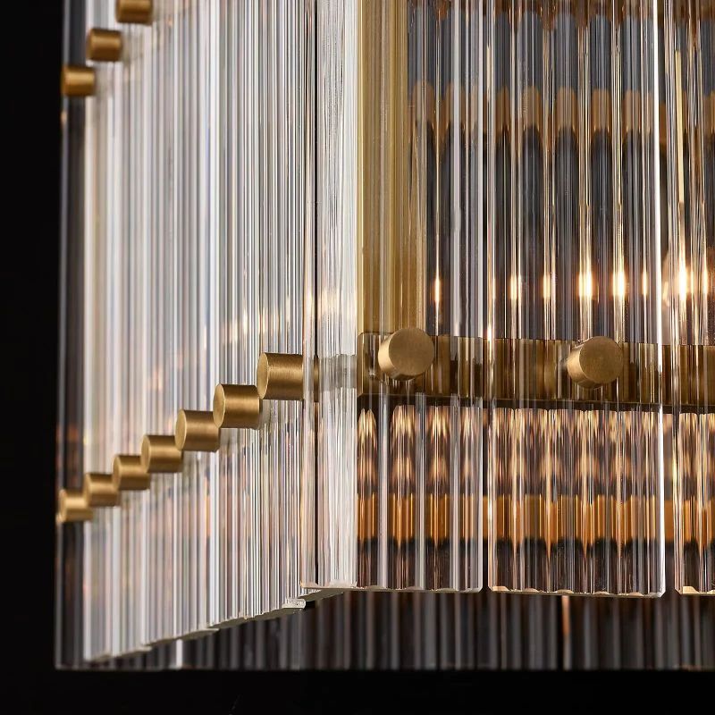 Serkan Rectangular Chandelier 54 inch detail view