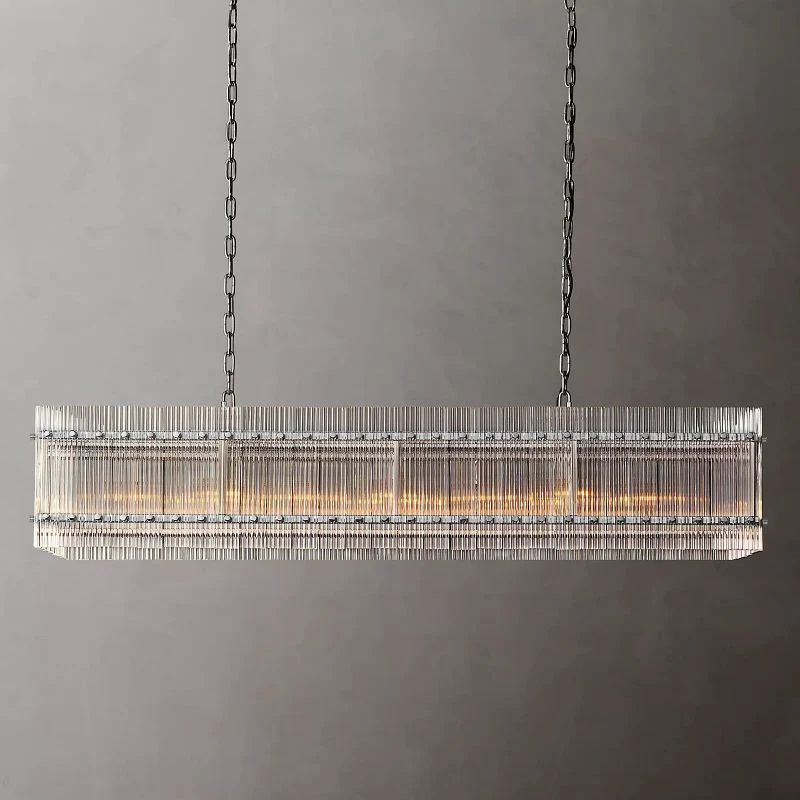Serkan Rectangular Chandelier 54 inch detail view