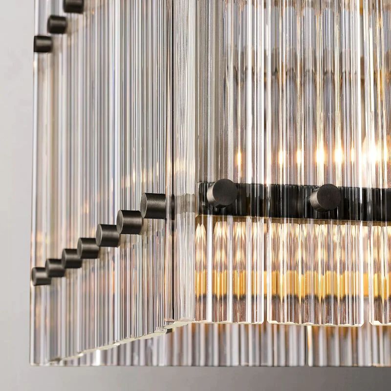 Serkan Rectangular Chandelier 54 inch detail view