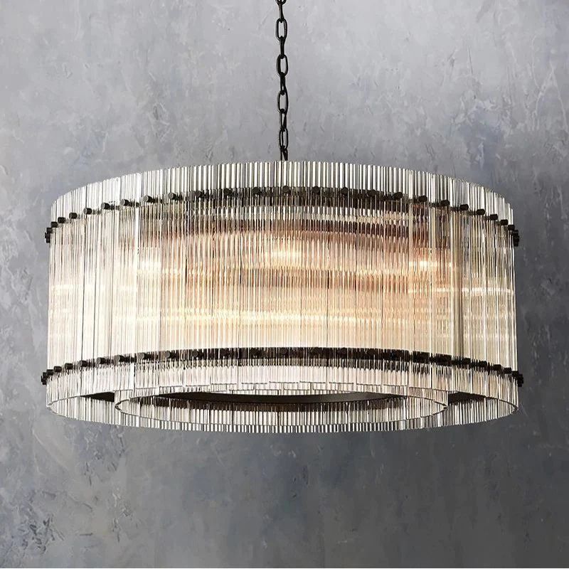 Serkan Round Chandelier 37 inch front view