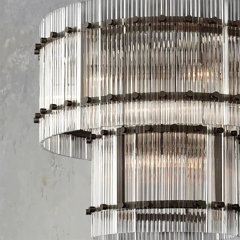Serkan Two-Tier Luxury Round Chandelier 22 inch detail view