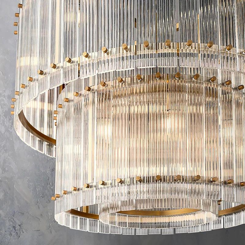 Serkan Two-Tier Luxury Round Chandelier 37 inch detail view