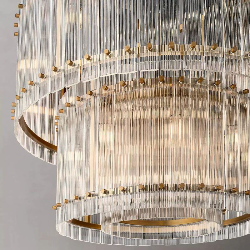 Serkan Two-Tier Luxury Round Chandelier 37 inch detail view
