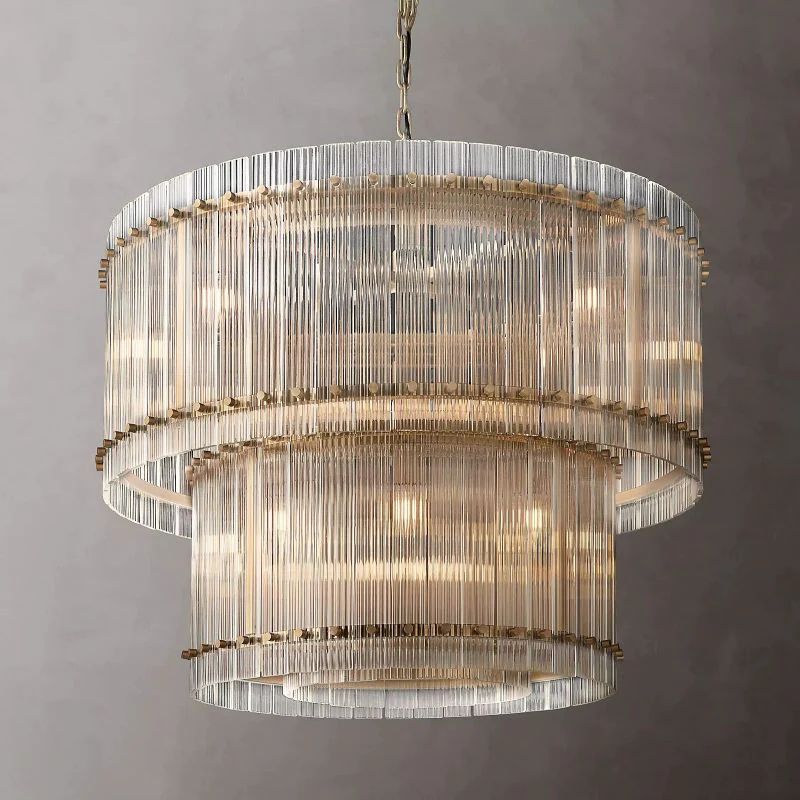 Serkan Two-Tier Luxury Round Chandelier 37 inch front view