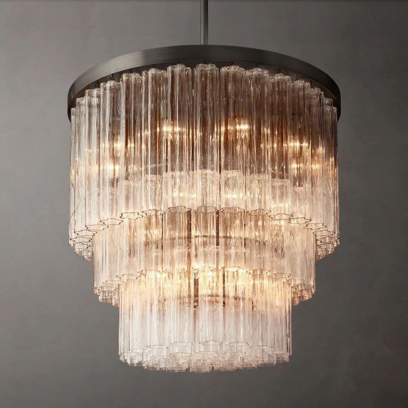 Sunniva 3-Tier Round Chandelier 36 inch front view