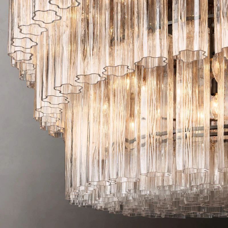 Sunniva 3-Tier Round Chandelier 48 inch detail view