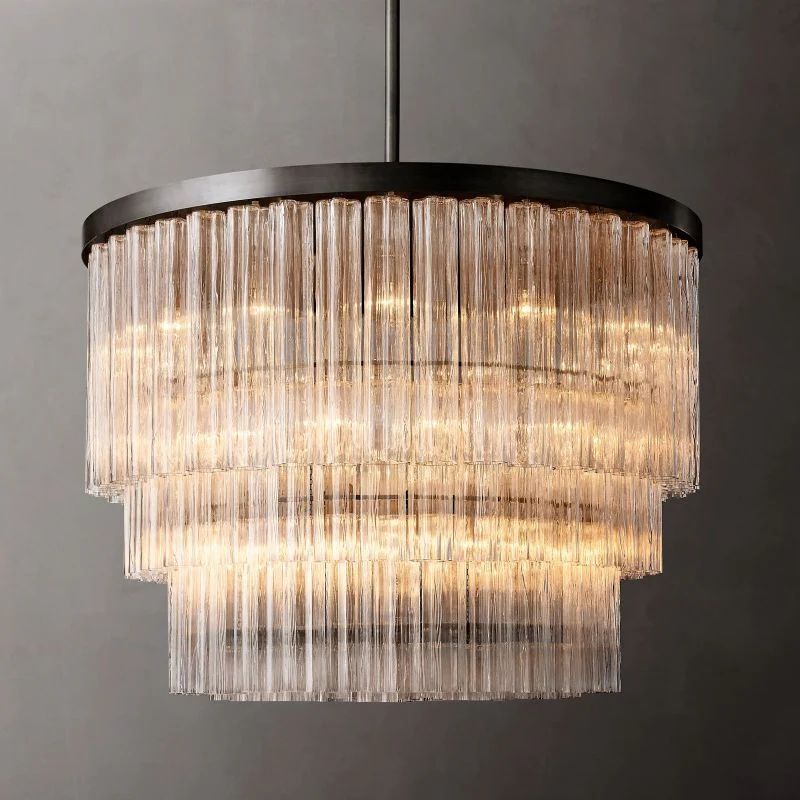 Sunniva 3-Tier Round Chandelier 48 inch front view
