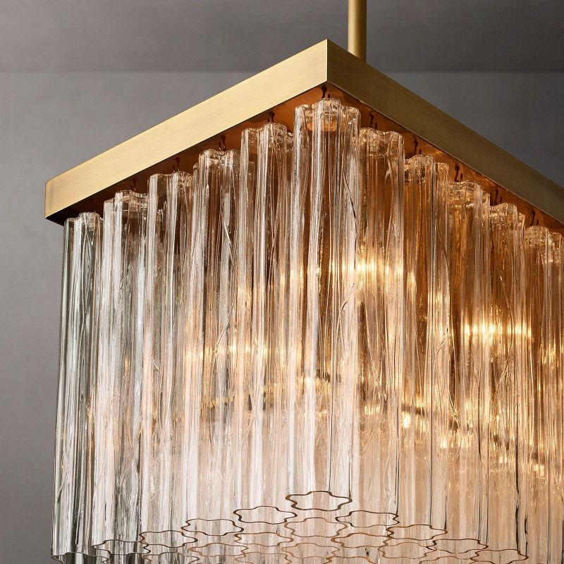 Sunniva Rectangular Chandelier 54 inch detail view