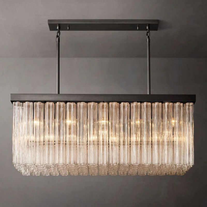Sunniva Rectangular Chandelier 54 inch front view
