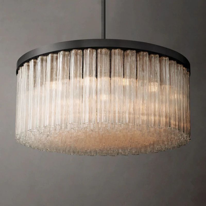 Sunniva Round Chandelier 48 inch angled view