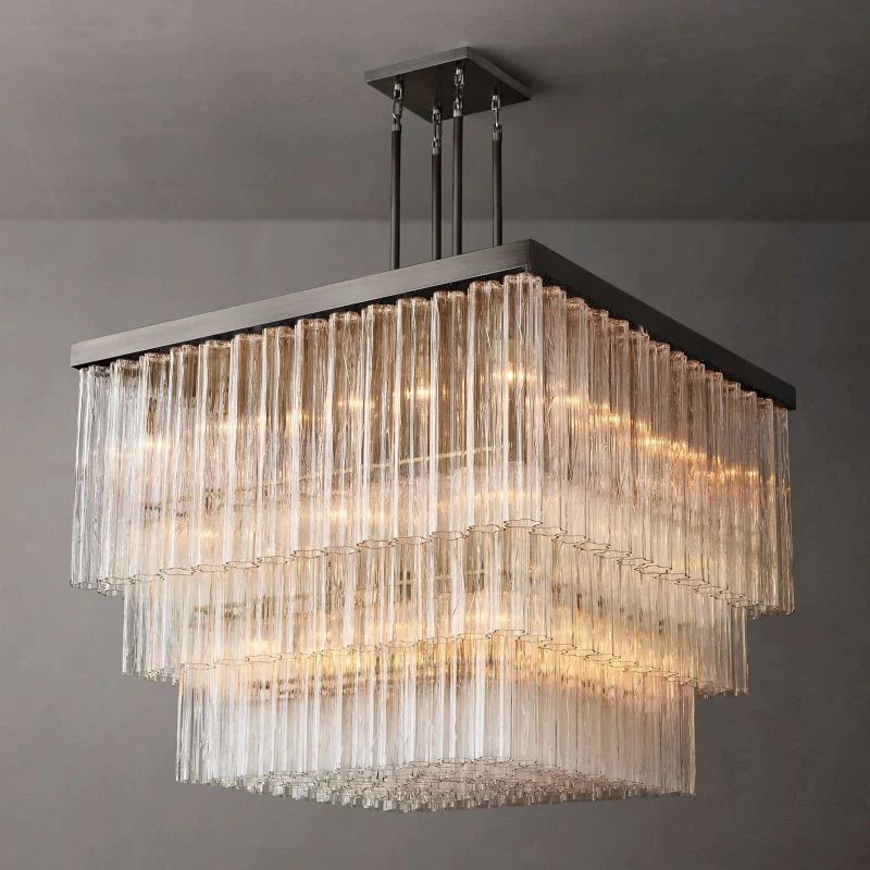 Sunniva Square Chandelier 45 inch front view