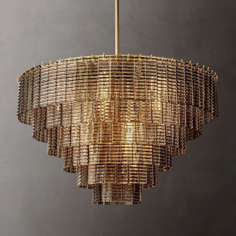 Sireni Glass Round Chandelier 41"