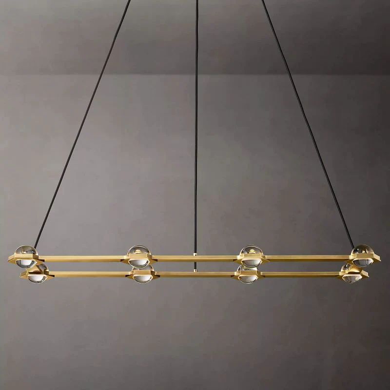 Celestial Rectangular Chandelier 54 inch detail view