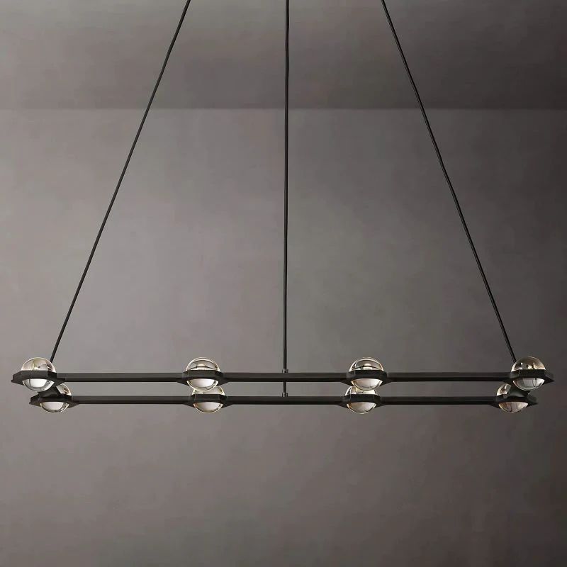 Celestial Rectangular Chandelier 54 inch front view