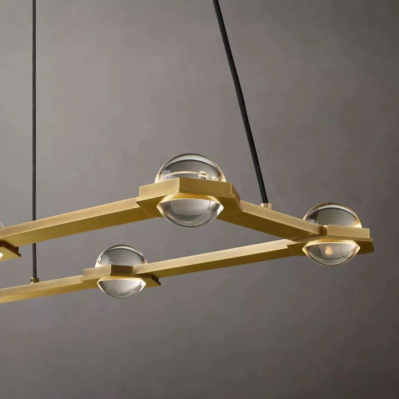 Celestial Rectangular Chandelier 54 inch detail view