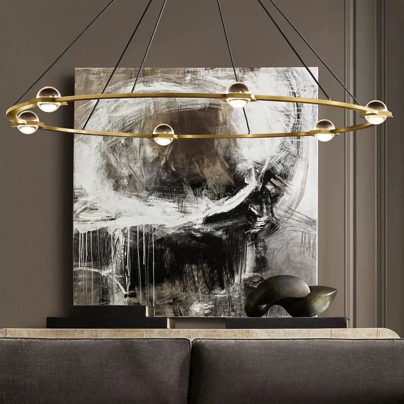 Celestial Round Chandelier 60 inch detail view