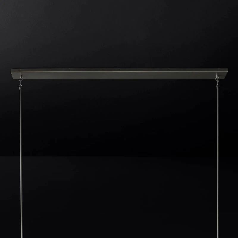 Triumph Glass Linear Chandelier 60 inch detail view