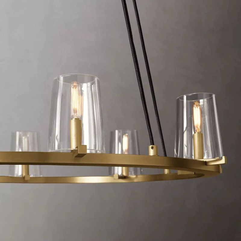 Triumph Glass Round Chandelier 36 inch detail view
