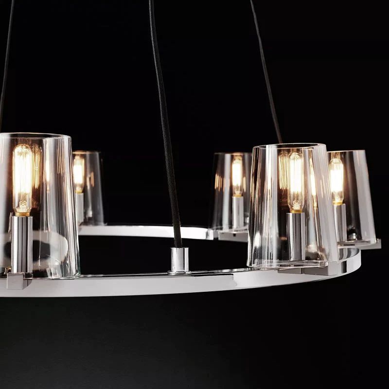 Triumph Glass Round Chandelier 36 inch detail view