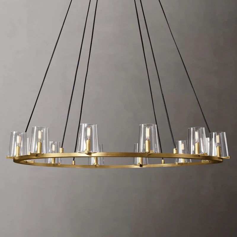 Triumph Glass Round Chandelier 48 inch detail view