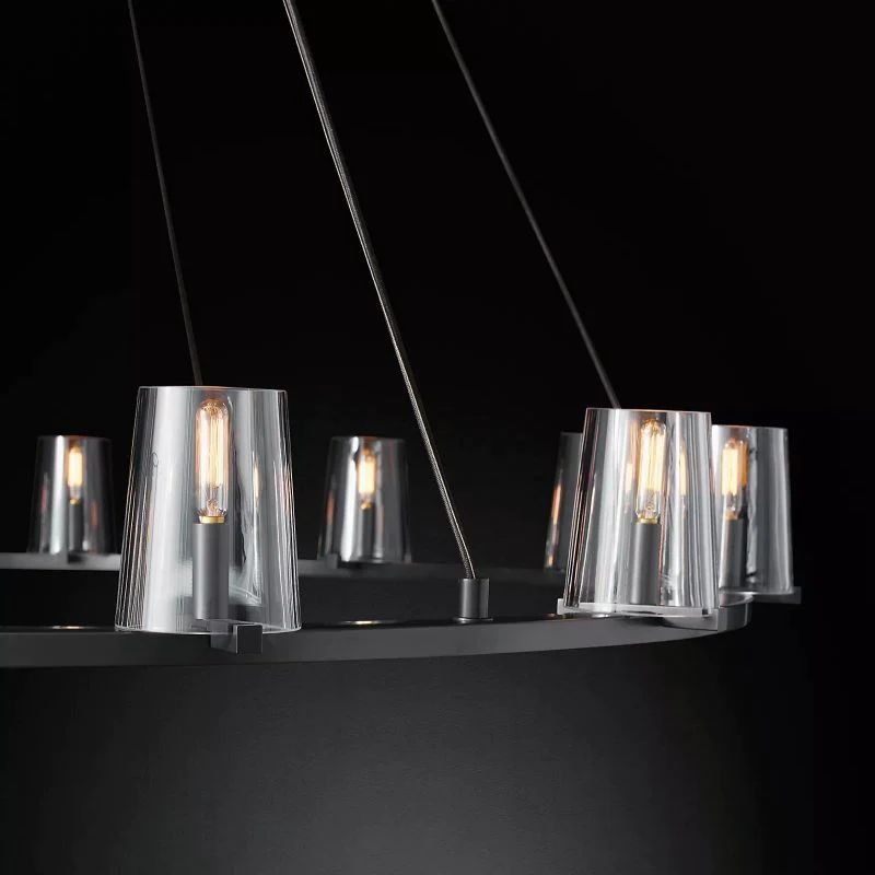 Triumph Glass Round Chandelier 60 inch detail view
