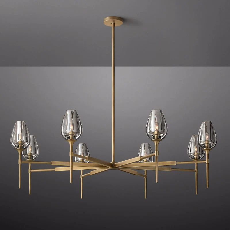Luminous Tulip Round Chandelier 54'' detail view