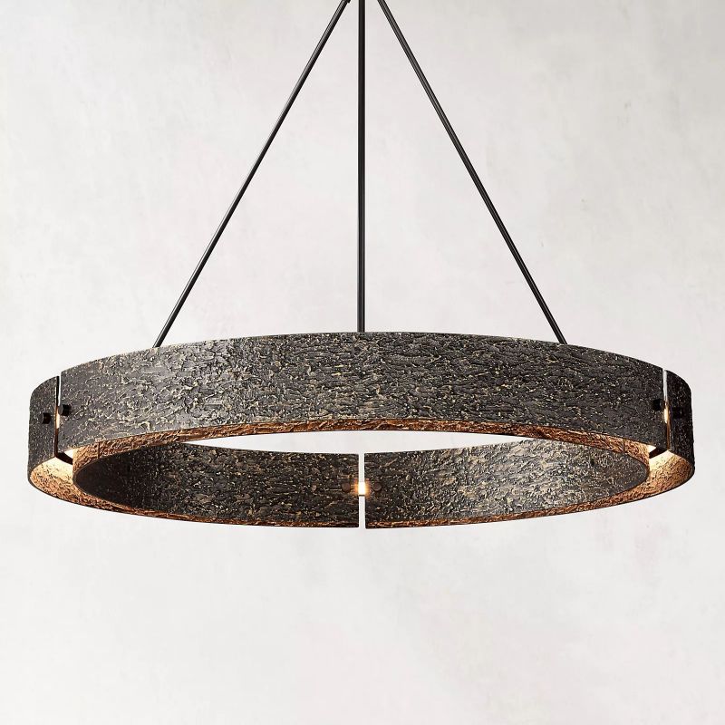 Vilary Round Chandelier 48" in brass