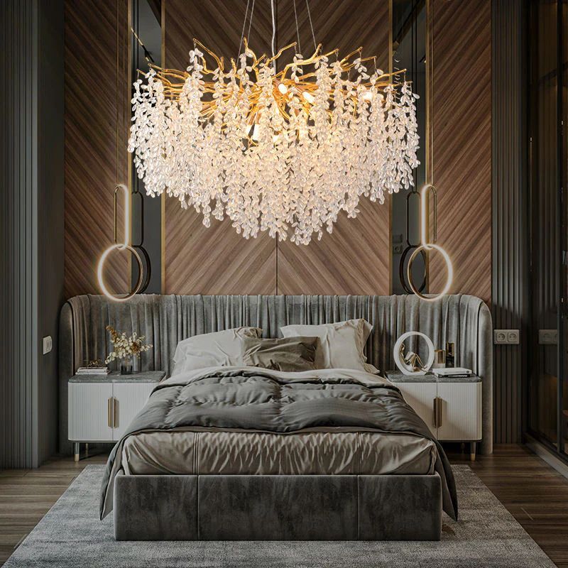 Vincy Petite Branch Chandelier in crystal, glass, and aluminum