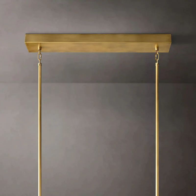 Akio Wine-Glass Rectangular Chandelier 54 inch detail view