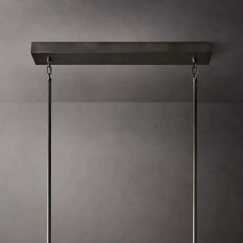 Akio Wine-Glass Rectangular Chandelier 54 inch detail view