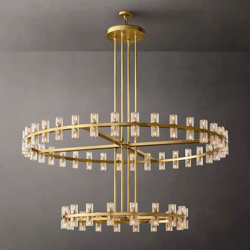 Akio Wine-Glass Round 2-Tier Chandelier 60 inch main view