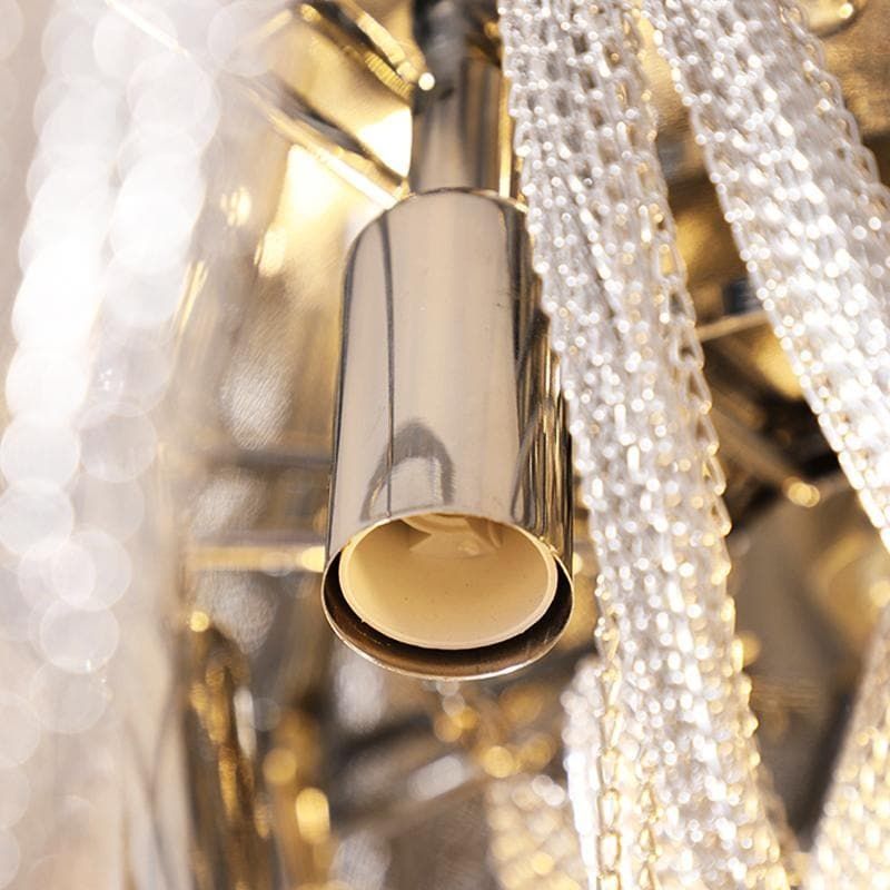 Alisa Luxury Aluminum Chain Tassel Flushmount - detail 8