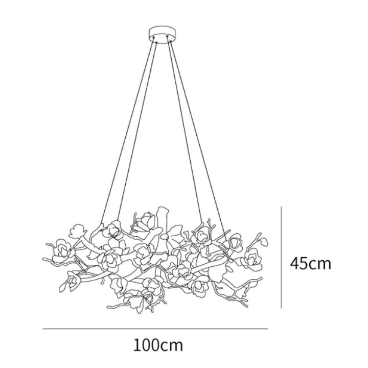 Flower Bloom Branch Ceramic Chandelier - detail 18