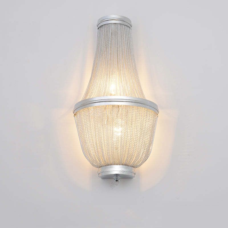 Aluminum Chain Wall Sconce In Living Room - product detail 11