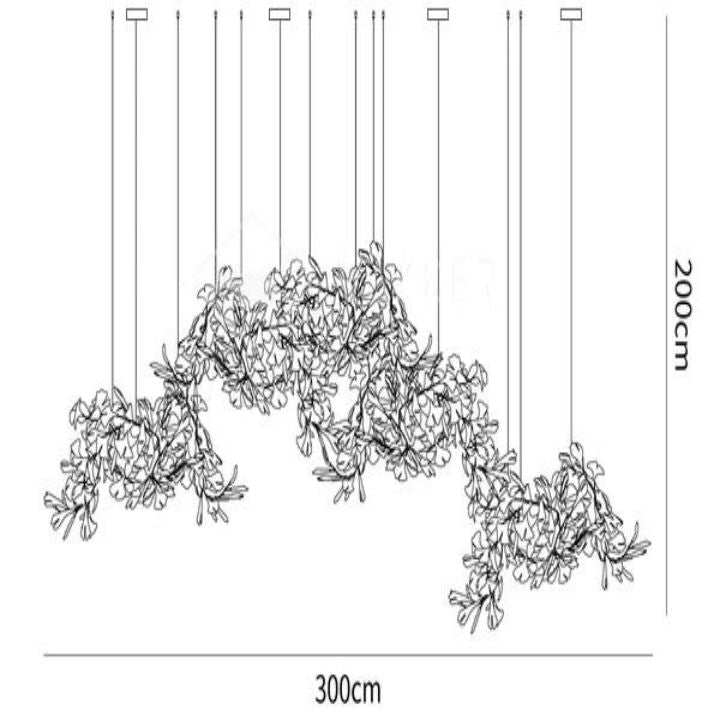 Ceramic Ginkgo Luxury Chandelier Style H - detail 12