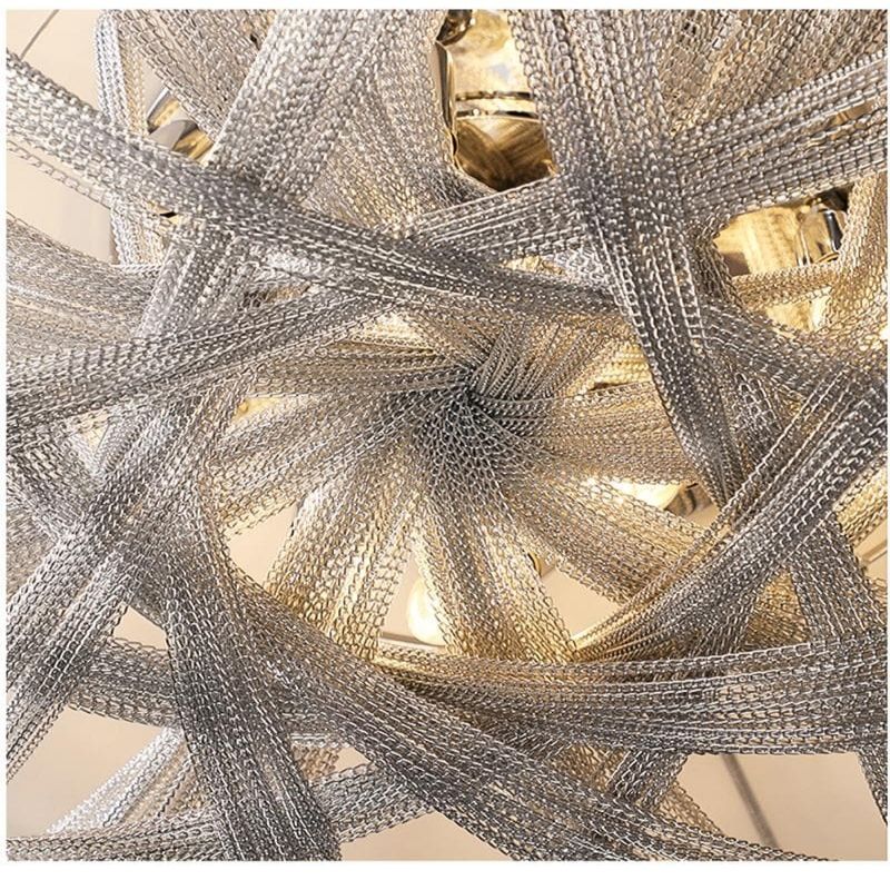Alisa Luxury Aluminum Chain Tassel Flushmount - detail 10
