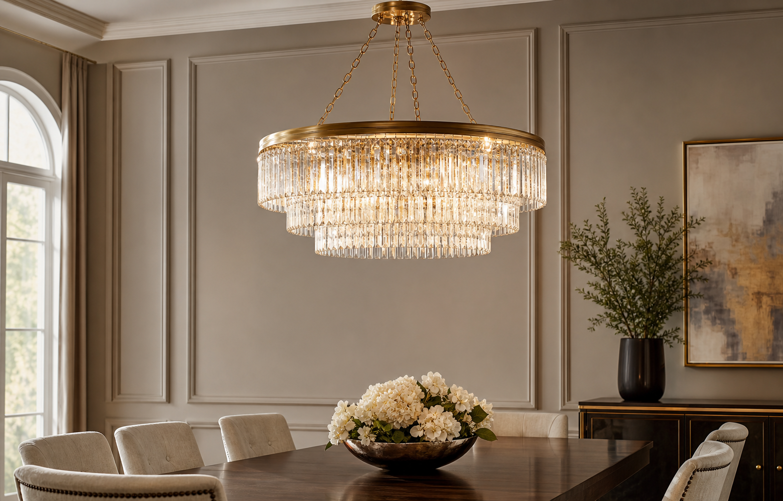 elegant chandelier for dining room interiors