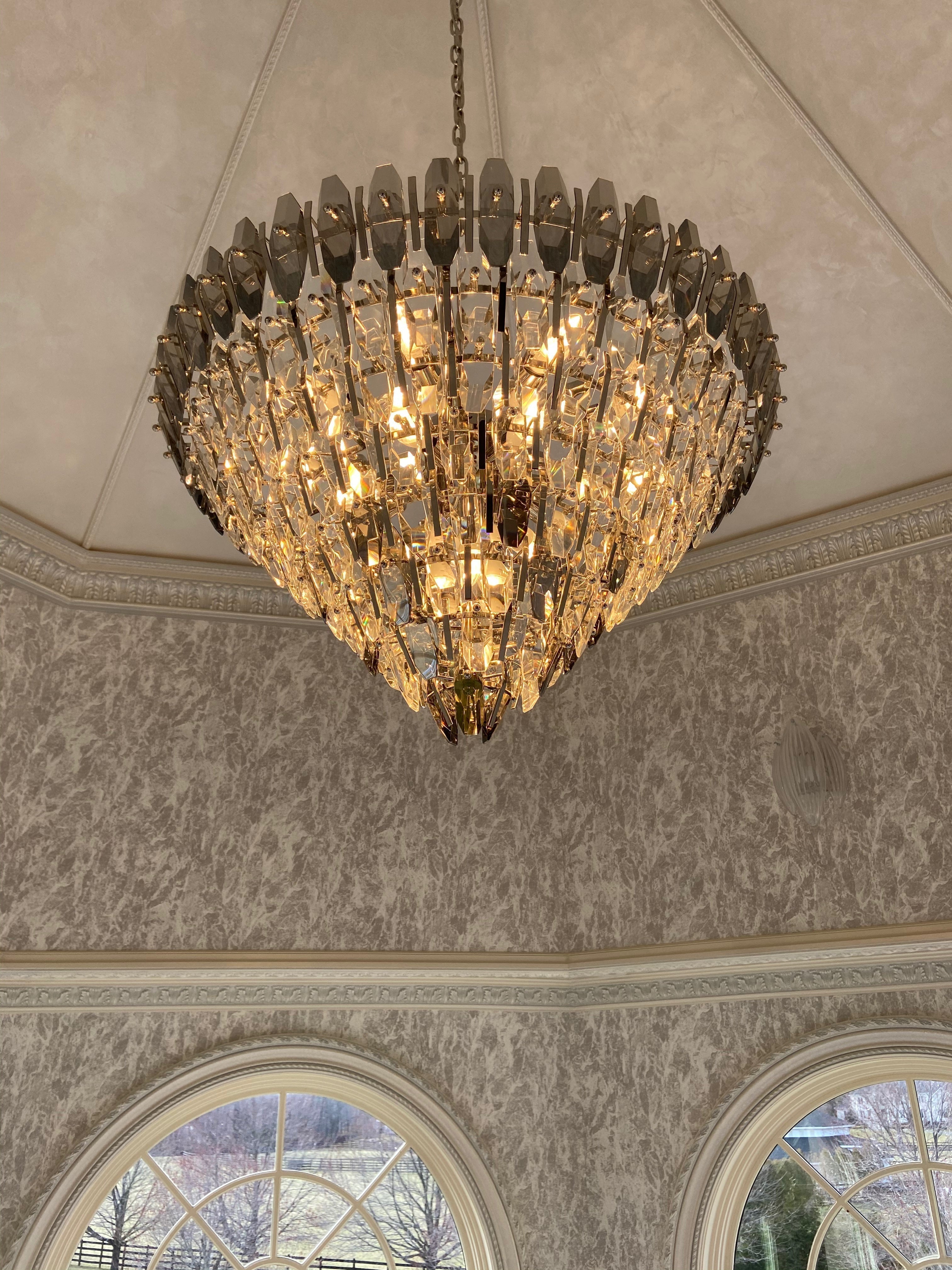 Sol Round Odeon Crystal Tiered Chandelier - detail 4