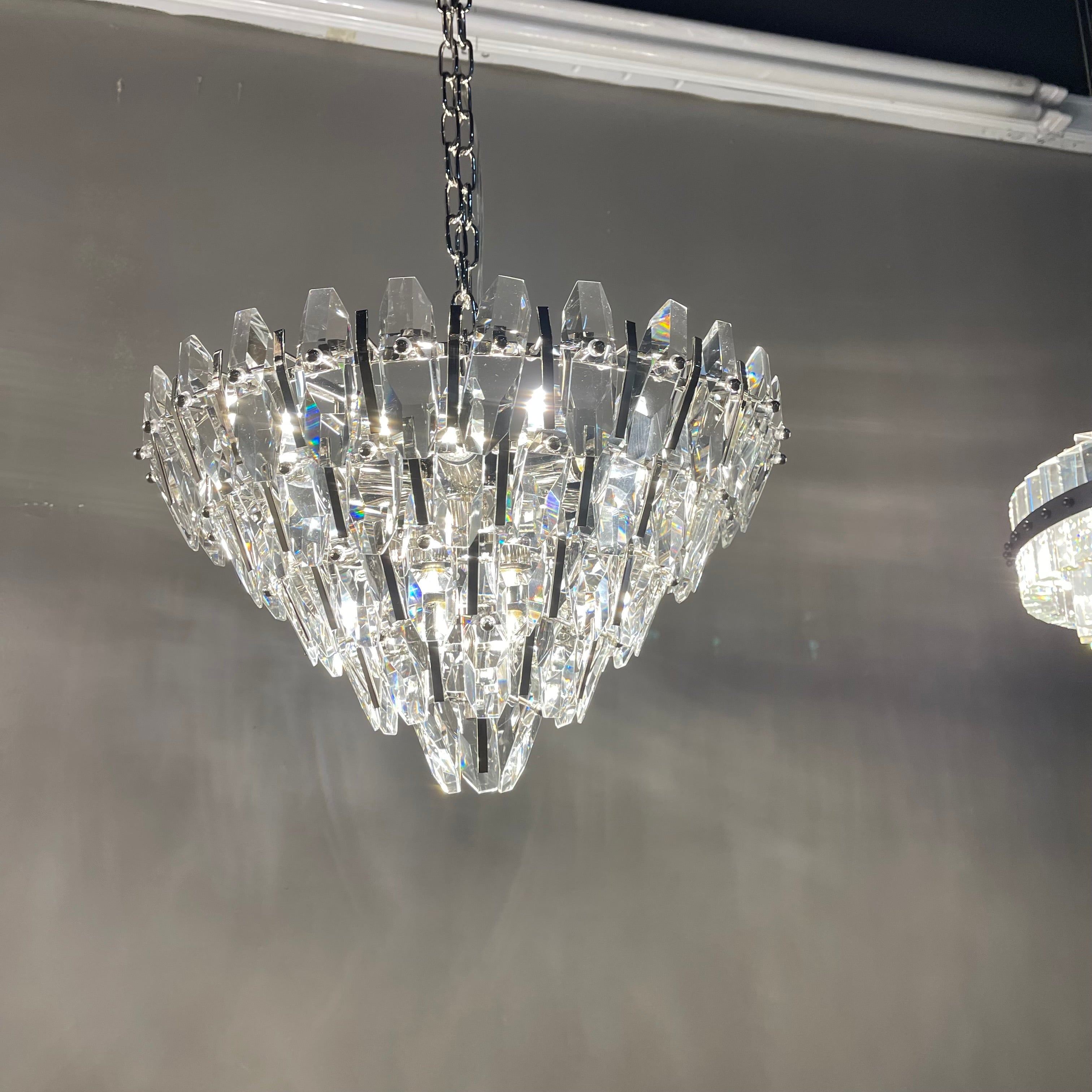 Sol Round Odeon Crystal Tiered Chandelier - detail 7